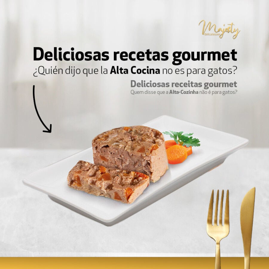 85 g Majesty Adult Terrine Pollo y Verduras lata para gatos, , large Imagen numero 2